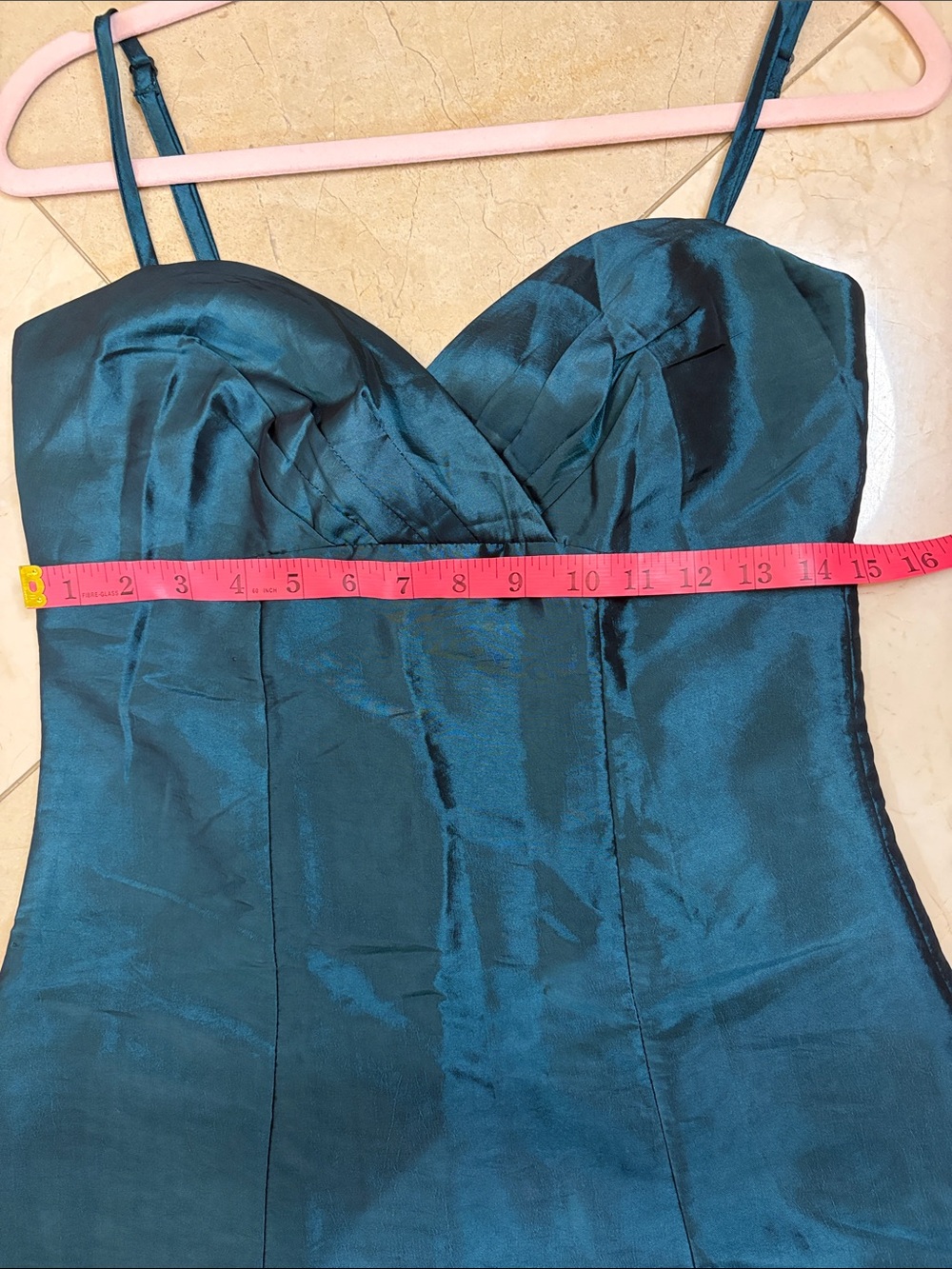 ⭐️ X:S Clothing Metallic Teal Cocktail Dress with Tulle Hem - size Small - Picture 6 of 13